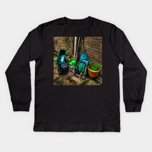 HDR Garden Drain Pipe Kids Long Sleeve T-Shirt